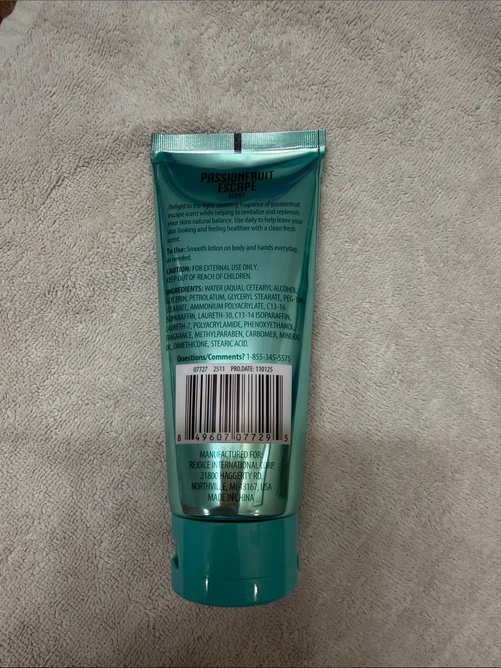 Spa Luxury Passionfruit Escape Body Lotion - Teal & Blue Tropical Design